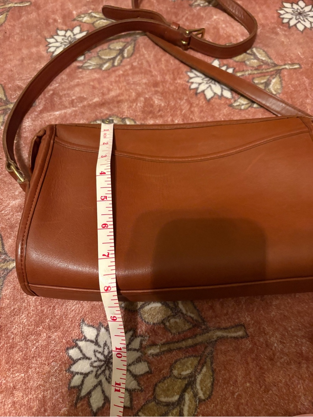 Coach Vintage Station Bag 9944 British Tan Leather Crossbody - Picture 15 of 16